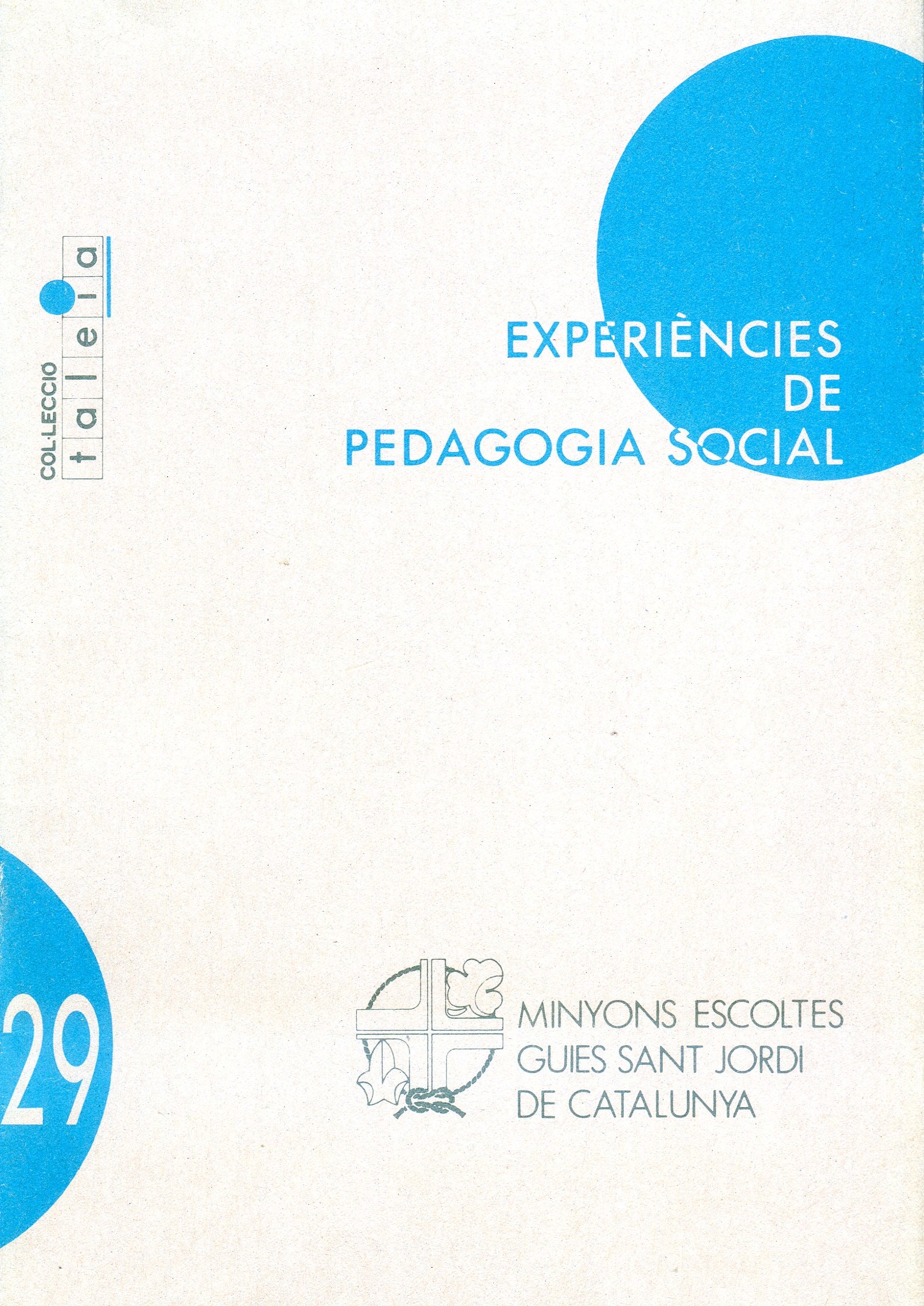 Experiències de Pedagogia Social - Portada